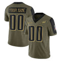 MyBoyd Custom P.Eagles Olive Salute To Service Limited Game Any Name & Numbers Stitched Jerseys