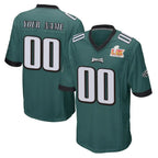 MyBoyd Custom P.Eagles Team Color Green Super Bowl LIX Home Game Any Name & Numbers Stitched Jerseys