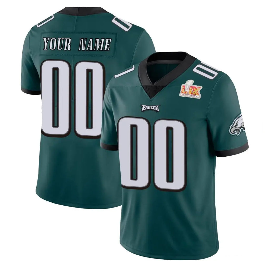 MyBoyd Custom P.Eagles Team Color Green Vapor Untouchable Super Bowl LIX Home Game Any Name & Numbers Stitched Jerseys