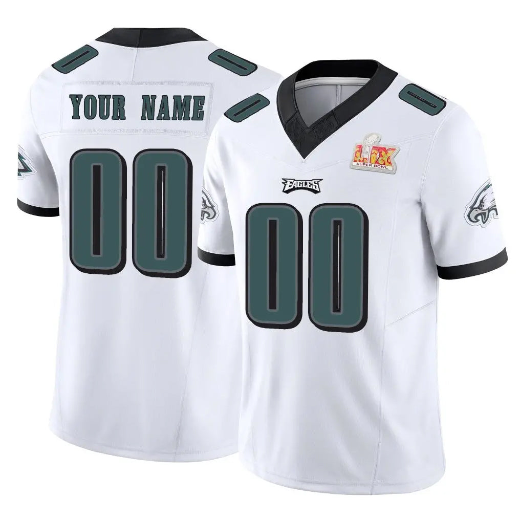 MyBoyd Custom P.Eagles White Limited Vapor F.U.S.E. Super Bowl LIX Home Game Any Name & Numbers Stitched Jerseys