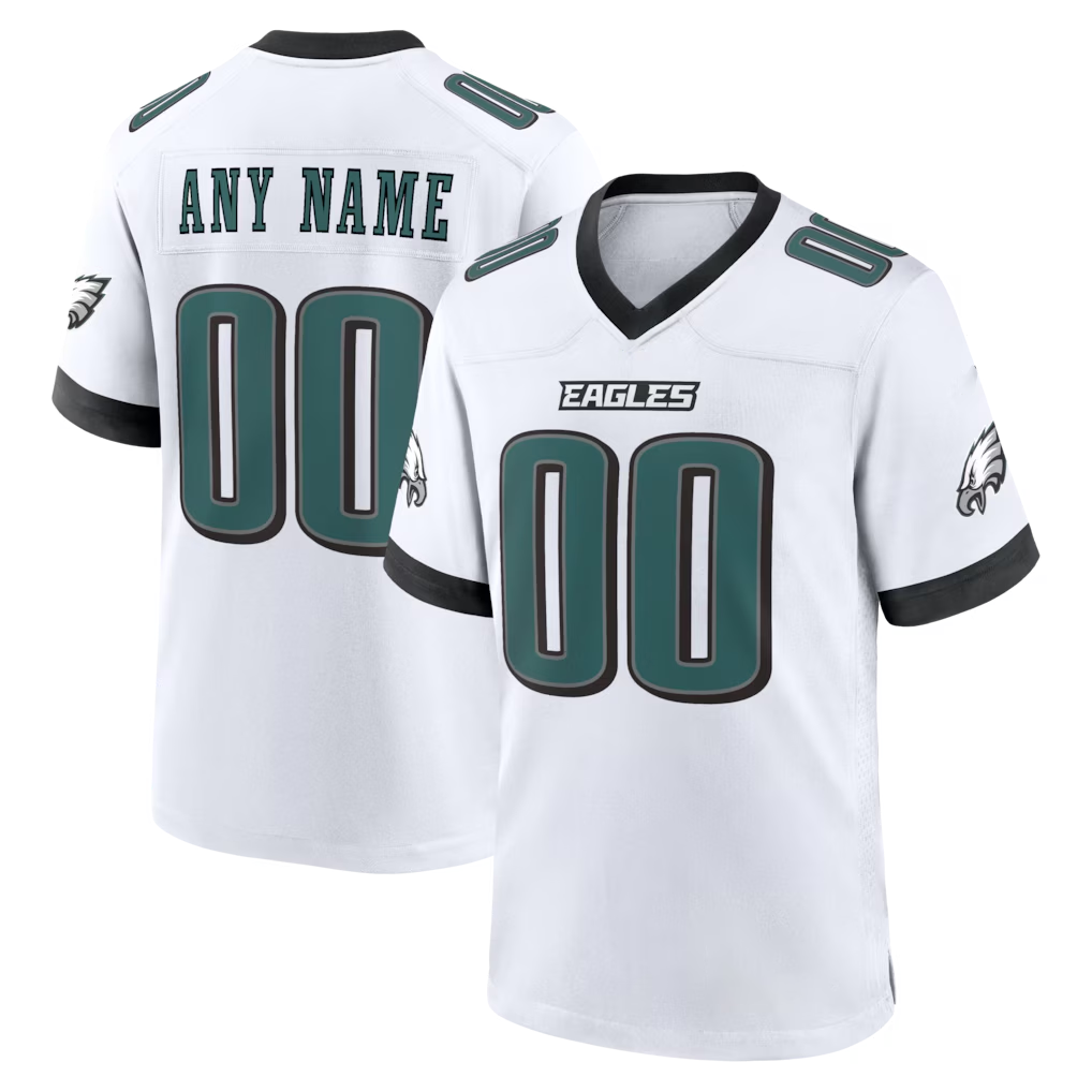 MyBoyd Custom P.Eagles White White Game Stitched Jerseys