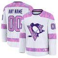 MyBoyd Custom P.Penguins White 2024 Hockey Fights Cancer Jerseys