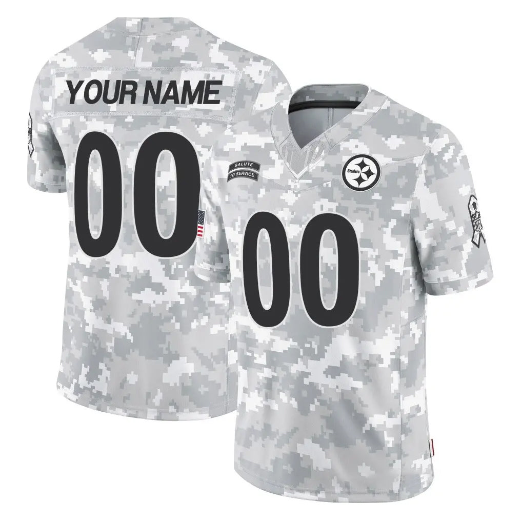 MyBoyd Custom P.Steelers Arctic Camo Limited Salute To Service Home Game Any Name & Numbers Stitched Jerseys