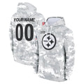MyBoyd Custom P.Steelers Arctic Camo Limited Salute to Service Pullover Hoodies Game Any Name & Numbers Stitched Jerseys