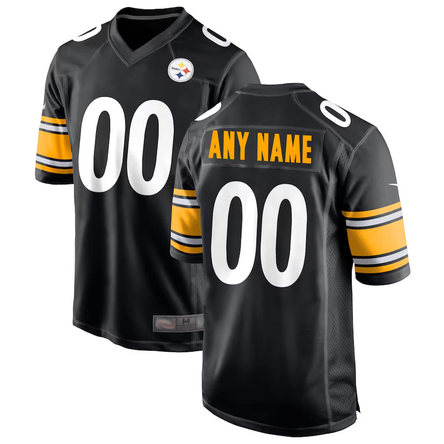MyBoyd Custom P.Steelers Black Home Game Stitched Jerseys