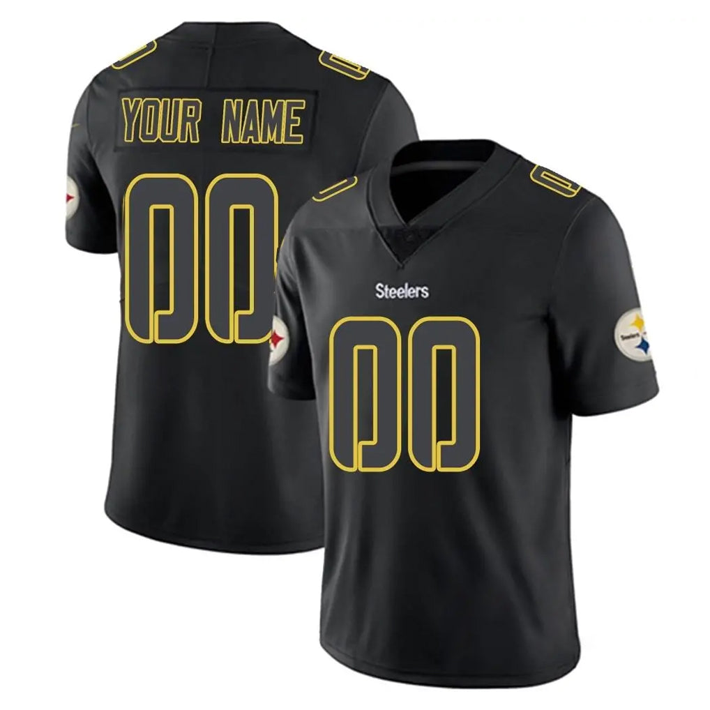 MyBoyd Custom P.Steelers Black Impact Limited Home Game Any Name & Numbers Stitched Jerseys