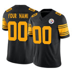 MyBoyd Custom P.Steelers Black Limited 2nd Alternate Vapor F.U.S.E. Home Game Any Name & Numbers Stitched Jerseys