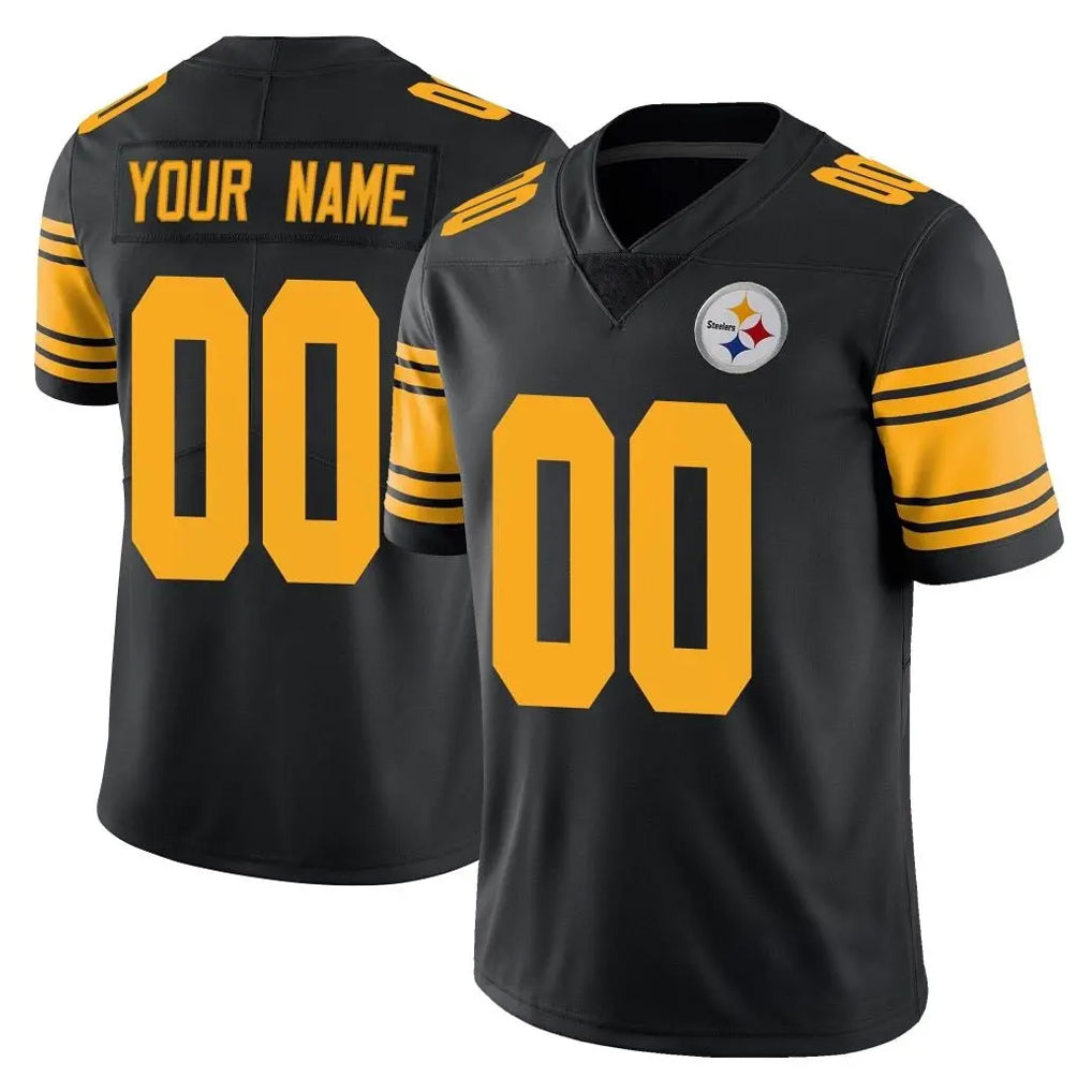 MyBoyd Custom P.Steelers Black Limited Color Rush Home Game Any Name & Numbers Stitched Jerseys