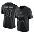 MyBoyd Custom P.Steelers Black Reflective Limited Home Game Any Name & Numbers Stitched Jerseys