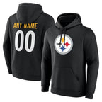MyBoyd Custom P.Steelers Black Salute to Service Hoodies Limited Game Any Name & Numbers Stitched Jerseys