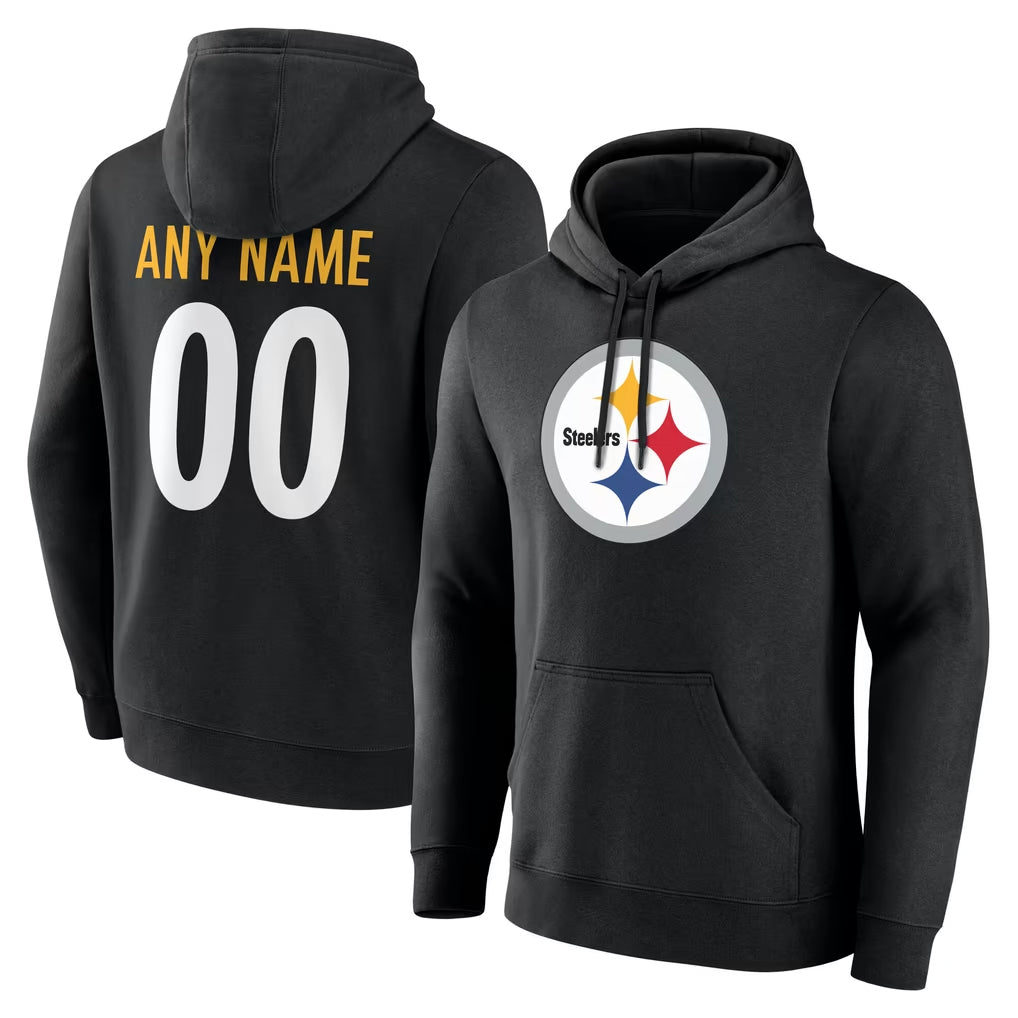MyBoyd Custom P.Steelers Black Salute to Service Hoodies Limited Game Any Name & Numbers Stitched Jerseys