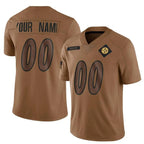 MyBoyd Custom P.Steelers Brown Salute To Service Limited Stitched Jerseys
