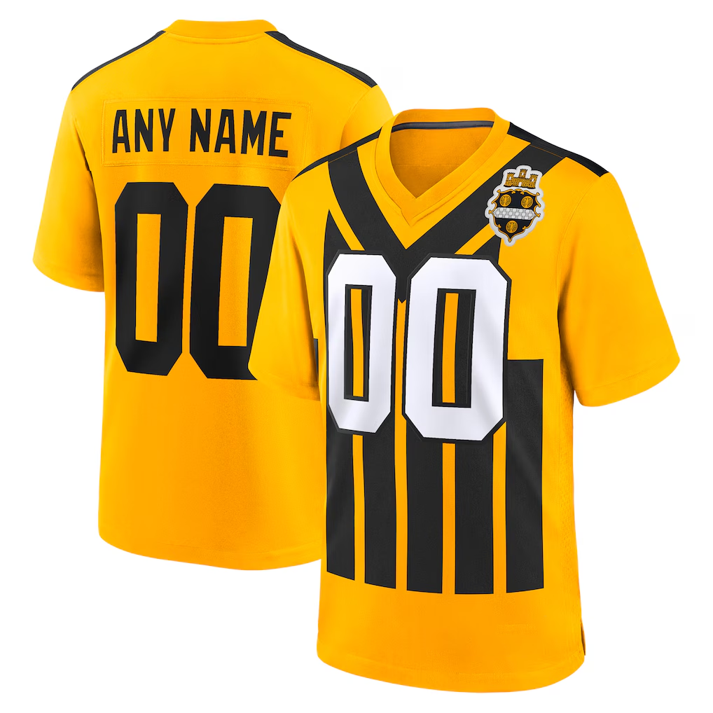MyBoyd Custom P.Steelers Gold Alternate 1933 Throwback Game Stitched Jerseys