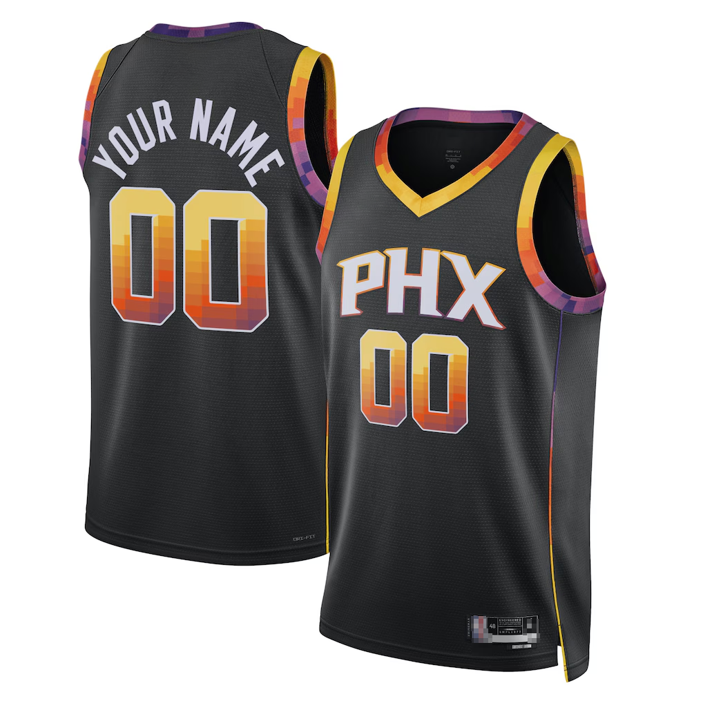 MyBoyd Custom P.Suns Black 202223 Swingman Stitched Jerseys - Statement Edition