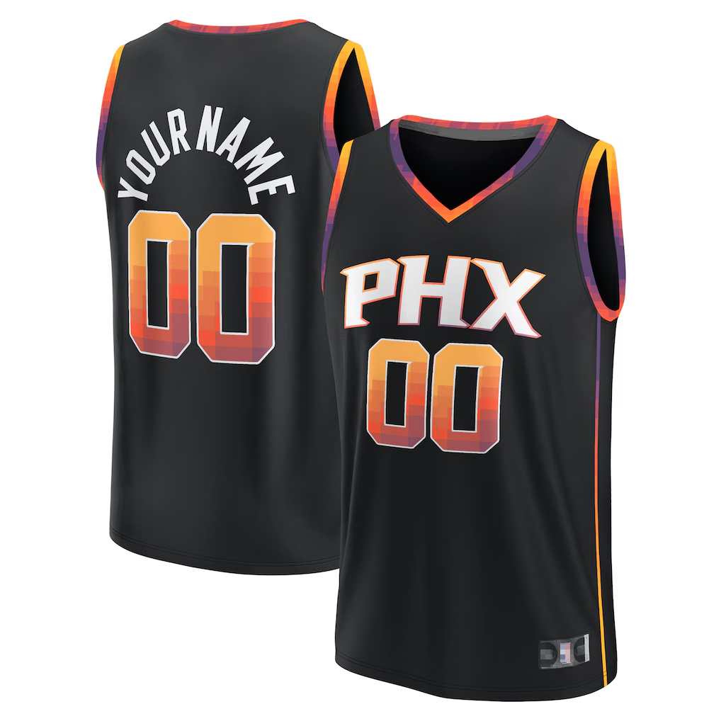 MyBoyd Custom P.Suns Black Fast Break Replica Stitched Jerseys - Statement Edition