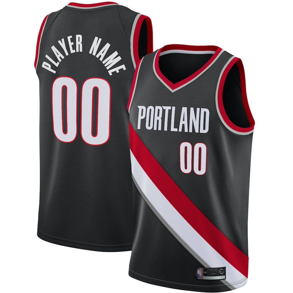 MyBoyd Custom PT.Blazers Black 202021 Swingman Stitched Jerseys- Icon Edition