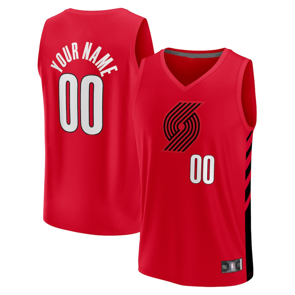 MyBoyd Custom PT.Blazers Red Fast Break Replica Stitched Jerseys- Statement Edition