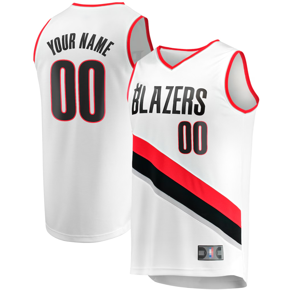 MyBoyd Custom PT.Blazers White Fast Break Replica Stitched Jerseys - Association Edition