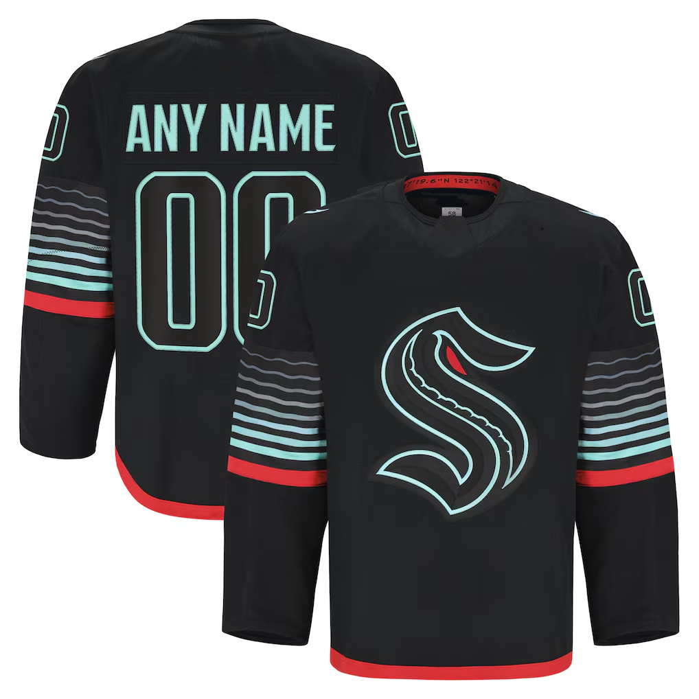 MyBoyd Custom S.Kraken Black Alternate Authentic Pro Jerseys