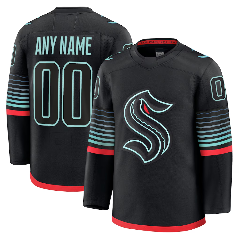 MyBoyd Custom S.Kraken Black Alternate Premium Jerseys