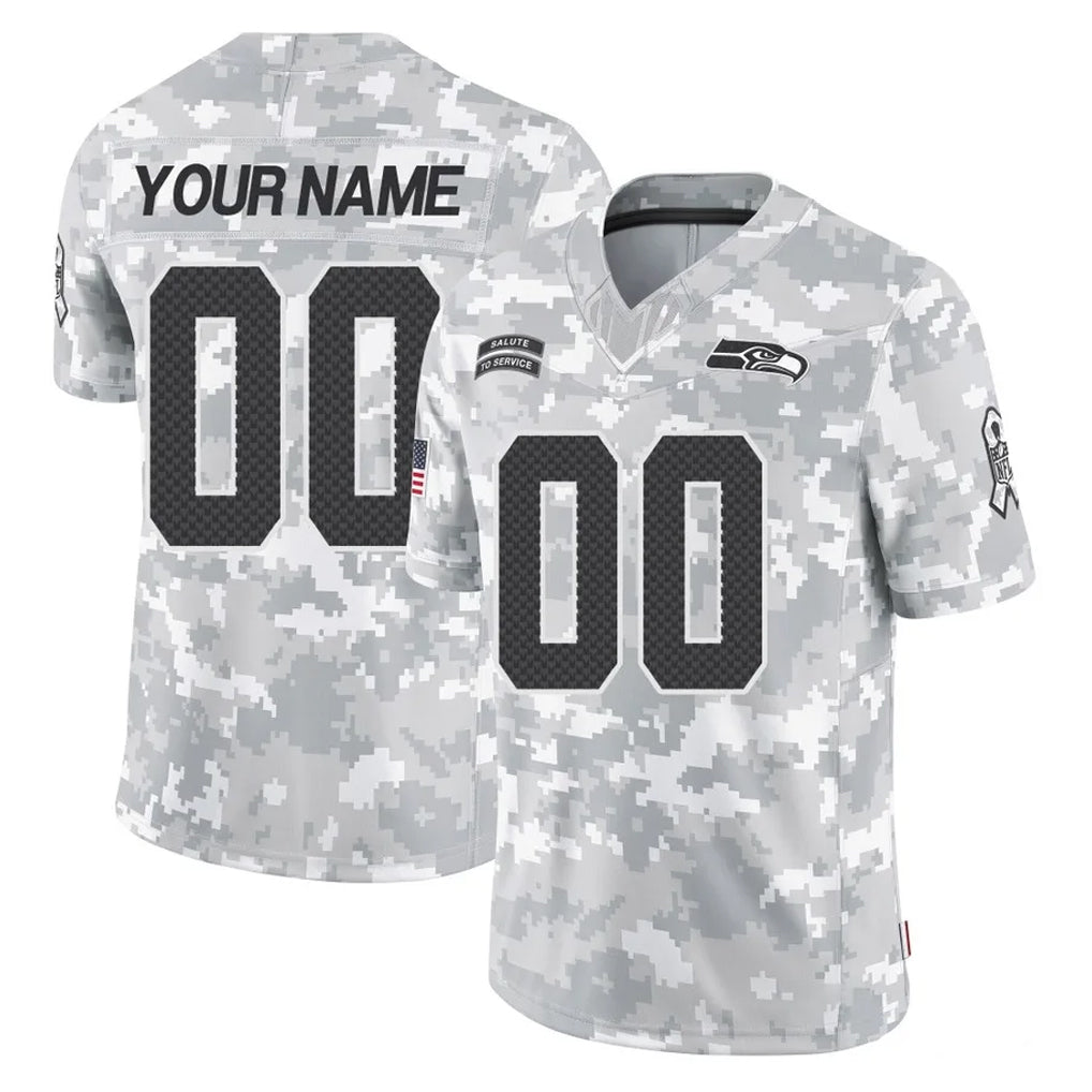 MyBoyd Custom S.Seahawks Arctic Camo Limited Salute To Service Home Game Any Name & Numbers Stitched Jerseys