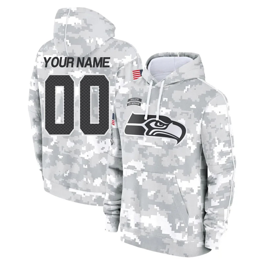 MyBoyd Custom S.Seahawks Arctic Camo Limited Salute to Service Pullover Hoodies Game Any Name & Numbers Stitched Jerseys