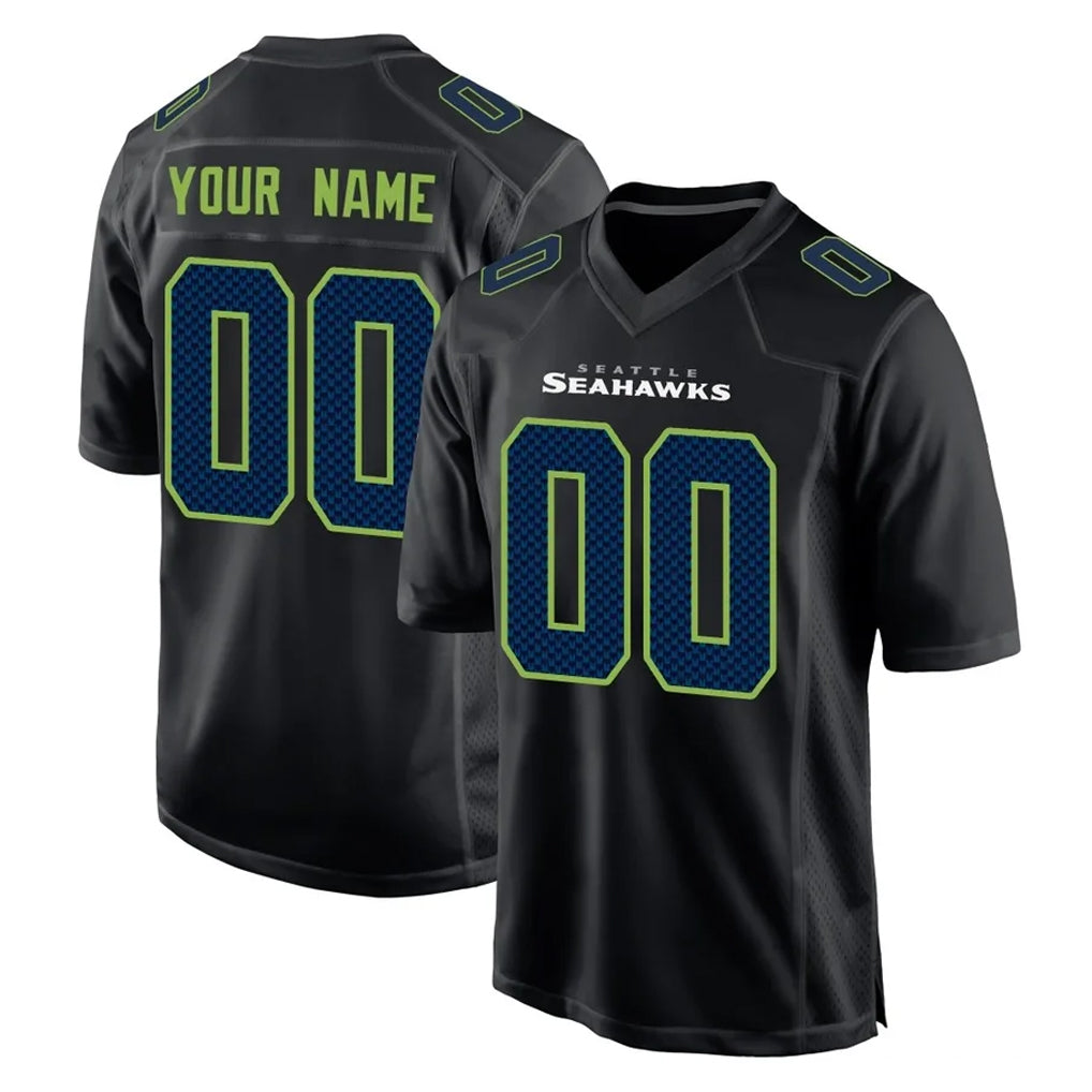 MyBoyd Custom S.Seahawks Black Limited Fashion Home Game Any Name & Numbers Stitched Jerseys