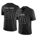 MyBoyd Custom S.Seahawks Black Limited Reflective Home Game Any Name & Numbers Stitched Jerseys