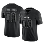 MyBoyd Custom S.Seahawks Black Limited Reflective Home Game Any Name & Numbers Stitched Jerseys