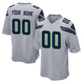 MyBoyd Custom S.Seahawks Gray Home Game Any Name & Numbers Stitched Jerseys