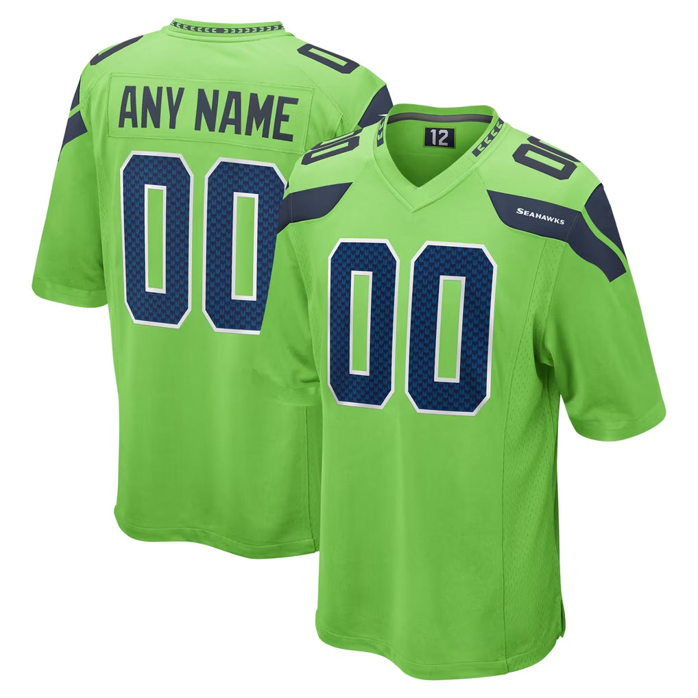 MyBoyd Custom S.Seahawks Green Home Game Any Name & Numbers Stitched Jerseys
