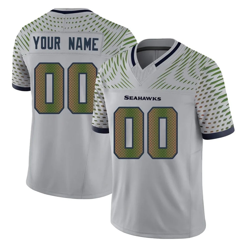 MyBoyd Custom S.Seahawks Grey Limited 2025 Rivalries Collection Home Game Any Name & Numbers Stitched Jerseys