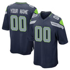 MyBoyd Custom S.Seahawks Navy Home Game Any Name & Numbers Stitched Jerseys