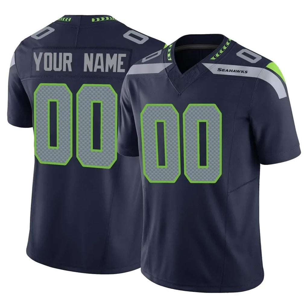 MyBoyd Custom S.Seahawks Navy Limited Vapor F.U.S.E. Home Game Any Name & Numbers Stitched Jerseys