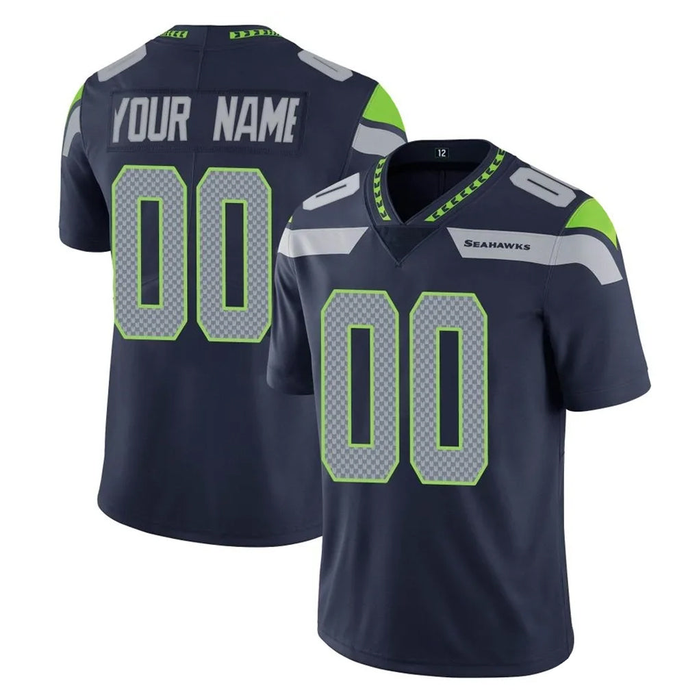 MyBoyd Custom S.Seahawks Navy Limited Vapor Untouchable Home Game Any Name & Numbers Stitched Jerseys