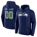 MyBoyd Custom S.Seahawks Navy Pullover Hoodies Game Any Name & Numbers Stitched Jerseys