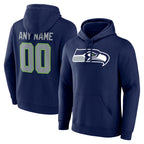 MyBoyd Custom S.Seahawks Navy Pullover Hoodies Game Any Name & Numbers Stitched Jerseys