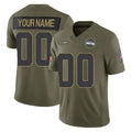 MyBoyd Custom S.Seahawks Olive 2025 Salute To Service Limited Home Game Any Name & Numbers Stitched Jerseys
