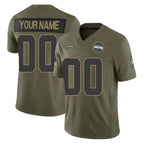 MyBoyd Custom S.Seahawks Olive 2025 Salute To Service Limited Home Game Any Name & Numbers Stitched Jerseys