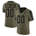 MyBoyd Custom S.Seahawks Olive Salute To Service Limited Game Any Name & Numbers Stitched Jerseys