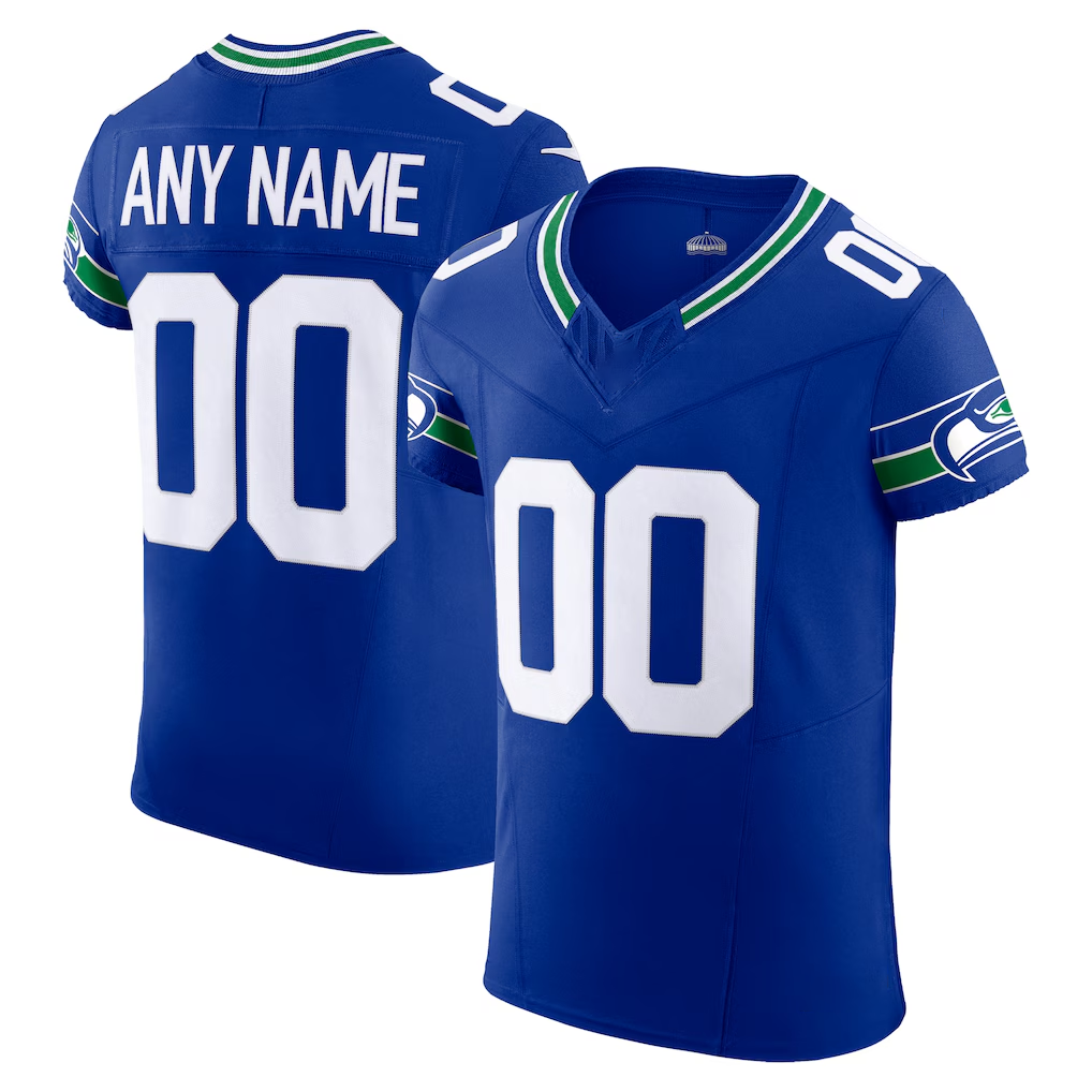 MyBoyd Custom S.Seahawks  Royal Alternate Vapor F.U.S.E. Elite Stitched Jerseys