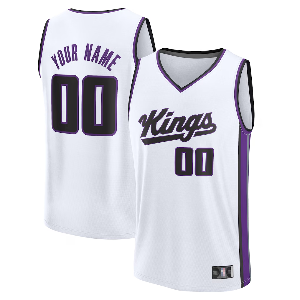 MyBoyd Custom S.kings White Fast Break Stitched Jerseys - Association Edition