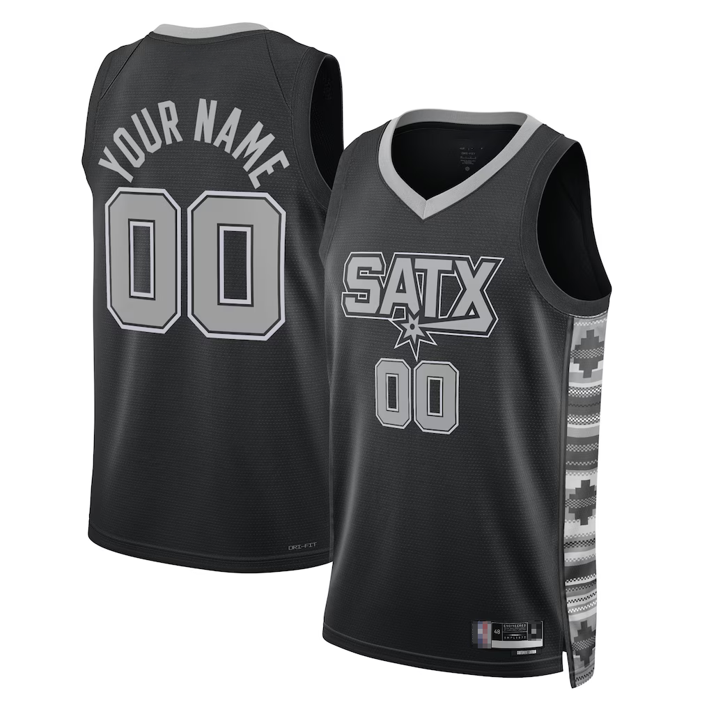 MyBoyd Custom SA.Spurs Black 202223 Swingman Stitched Jerseys - Statement Edition
