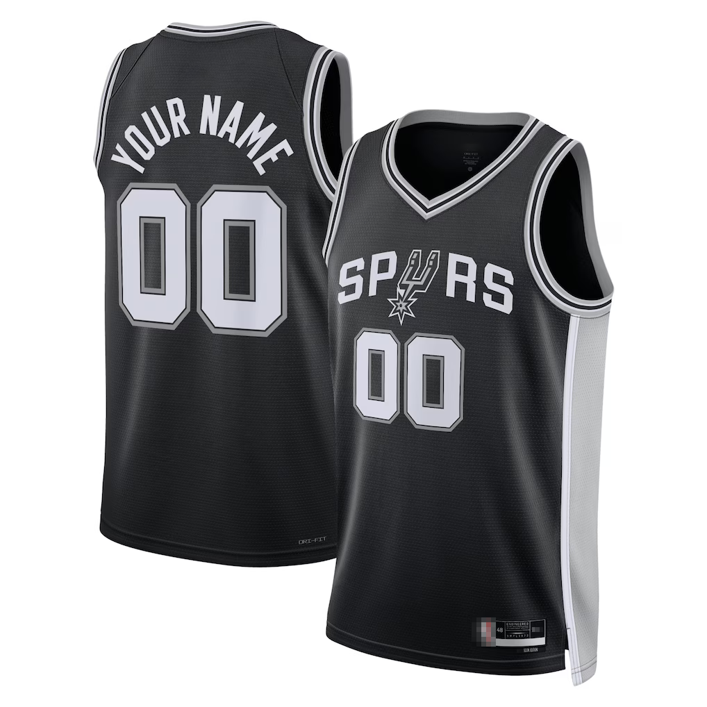 MyBoyd Custom SA.Spurs Black Fast Break Replica Stitched Stitched Jerseys - Icon Edition