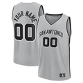 MyBoyd Custom SA.Spurs Silver Fastbreak Stitched Jerseys- Statement Edition