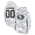 MyBoyd Custom SF.49ers Arctic Camo Limited Salute to Service Pullover Hoodies Game Any Name & Numbers Stitched Jerseys