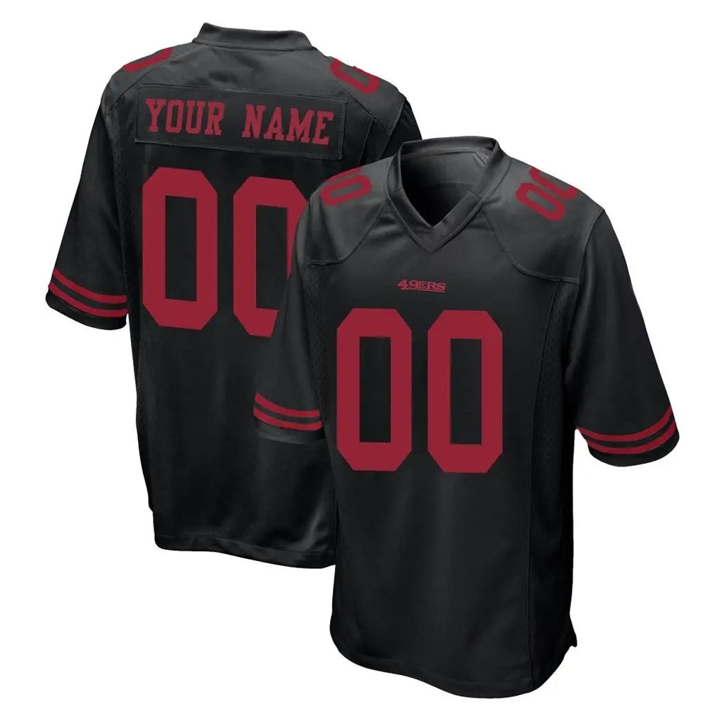 MyBoyd Custom SF.49ers Black Alternate Home Game Any Name & Numbers Stitched Jerseys