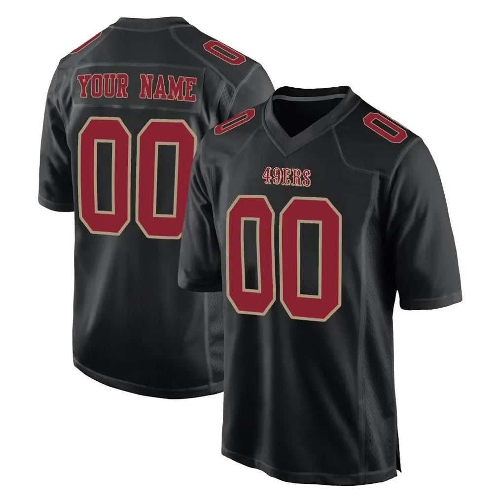 MyBoyd Custom SF.49ers Black Fashion Home Game Any Name & Numbers Stitched Jerseys