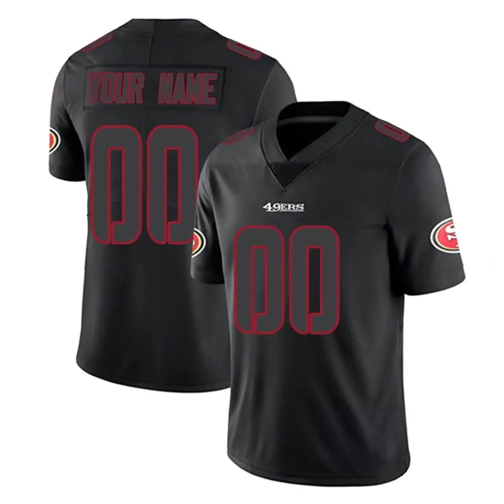 MyBoyd Custom SF.49ers Black Impact Limited Home Game Any Name & Numbers Stitched Jerseys