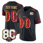 MyBoyd Custom SF.49ers Black Limited 80th Rivalries Collection Home Game Any Name & Numbers Stitched Jerseys